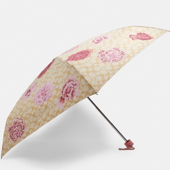 Coach LIMITED EDITION Mini Umbrella In Signature Kaffe Fassett Print - Picture 1 of 5